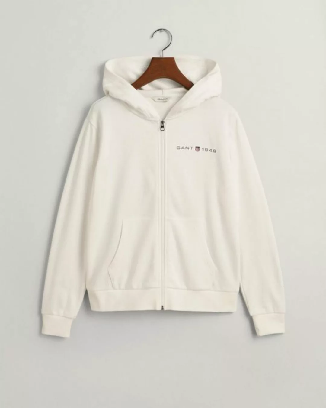 Gant Sweatshirt REG PRINTED GRAPHIC ZIP HOOD, EGGSHELL günstig online kaufen