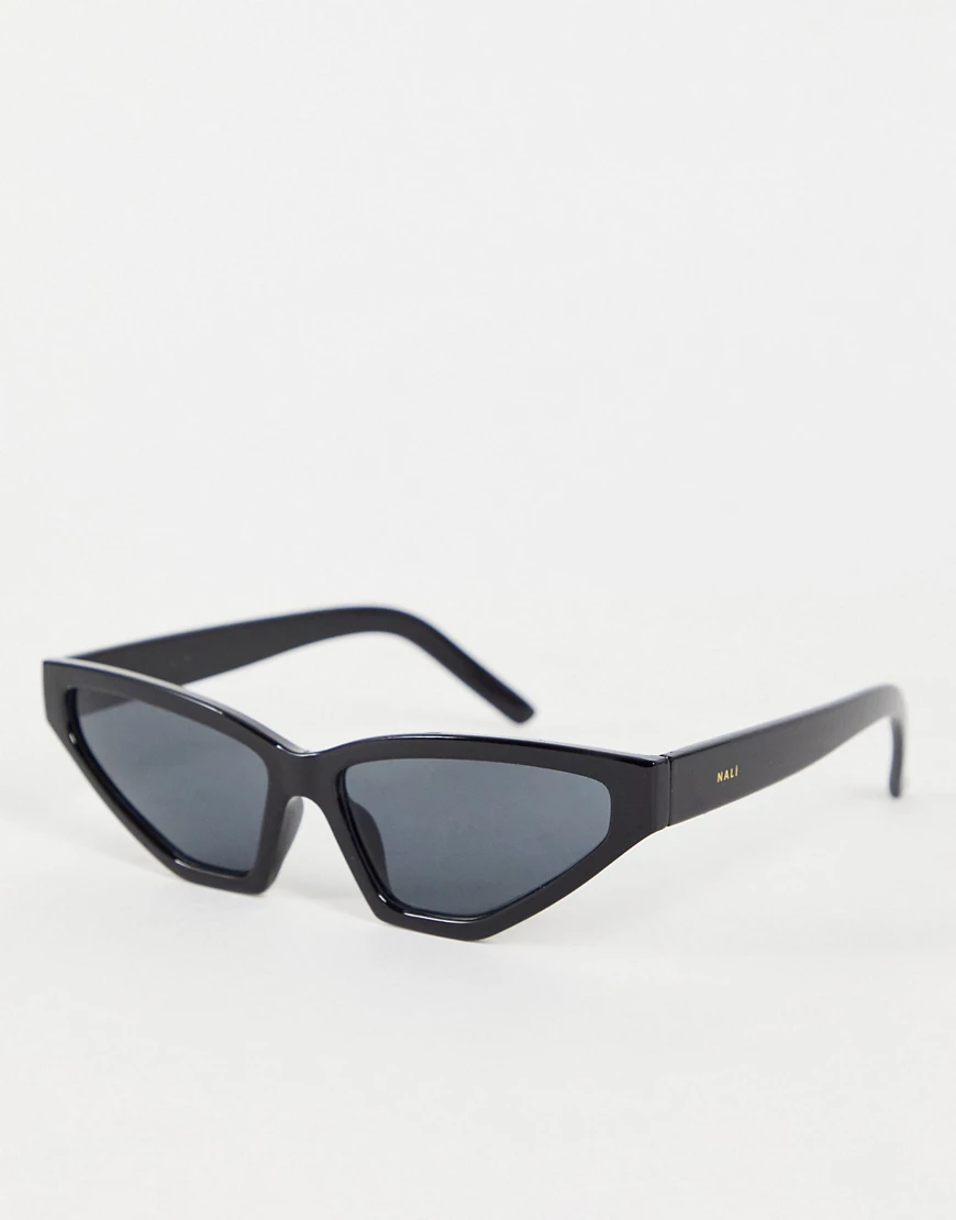 Nali – Eckige Cat-Eye-Sonnenbrille in Schwarz günstig online kaufen