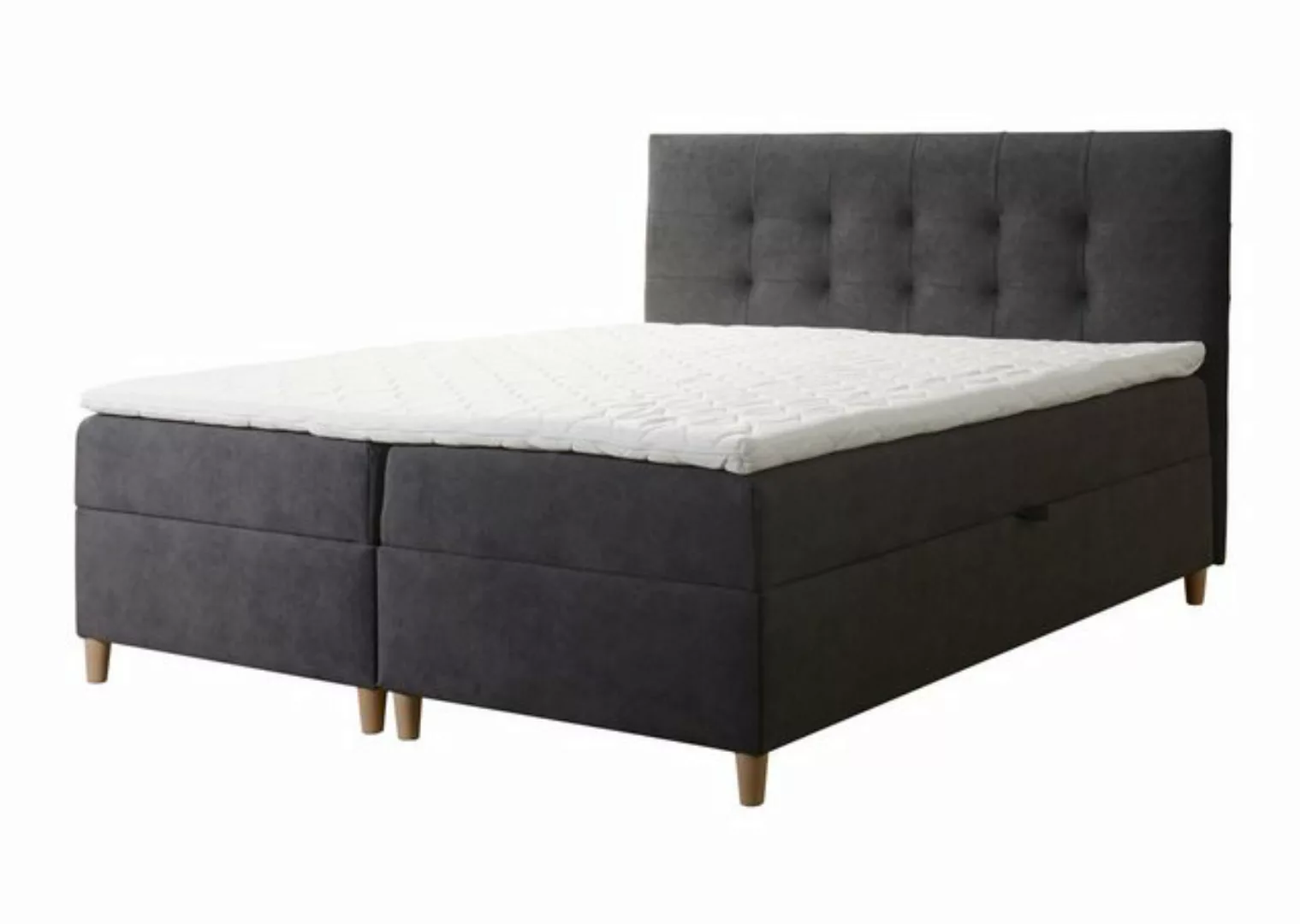 Furnix Boxspringbett DEISE 120/140/160/180/200x200 Doppelbett mit Topper un günstig online kaufen