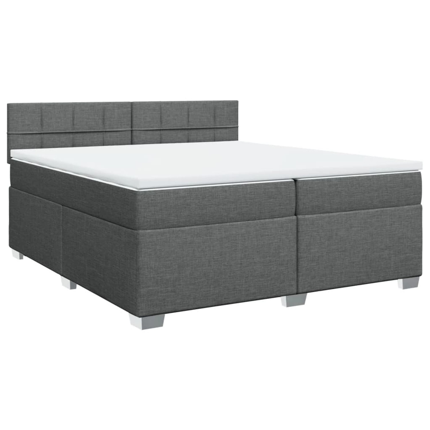 vidaXL Boxspringbett mit Matratze Dunkelgrau 200x200 cm Stoff2105936 günstig online kaufen