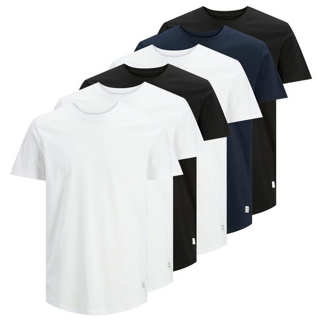 Jack & Jones T-Shirt Herren T-Shirt, 6er Pack - JJENOA TEE 6PK günstig online kaufen