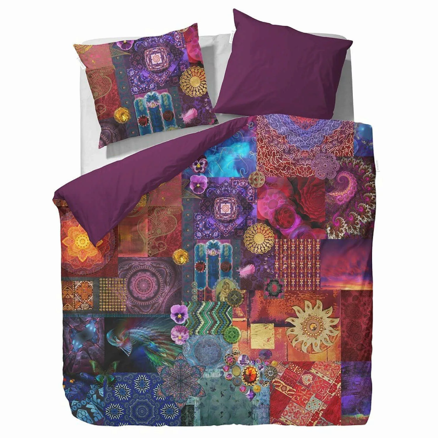 Essenza Bettwäsche Delhi purple, Satin, 2 günstig online kaufen