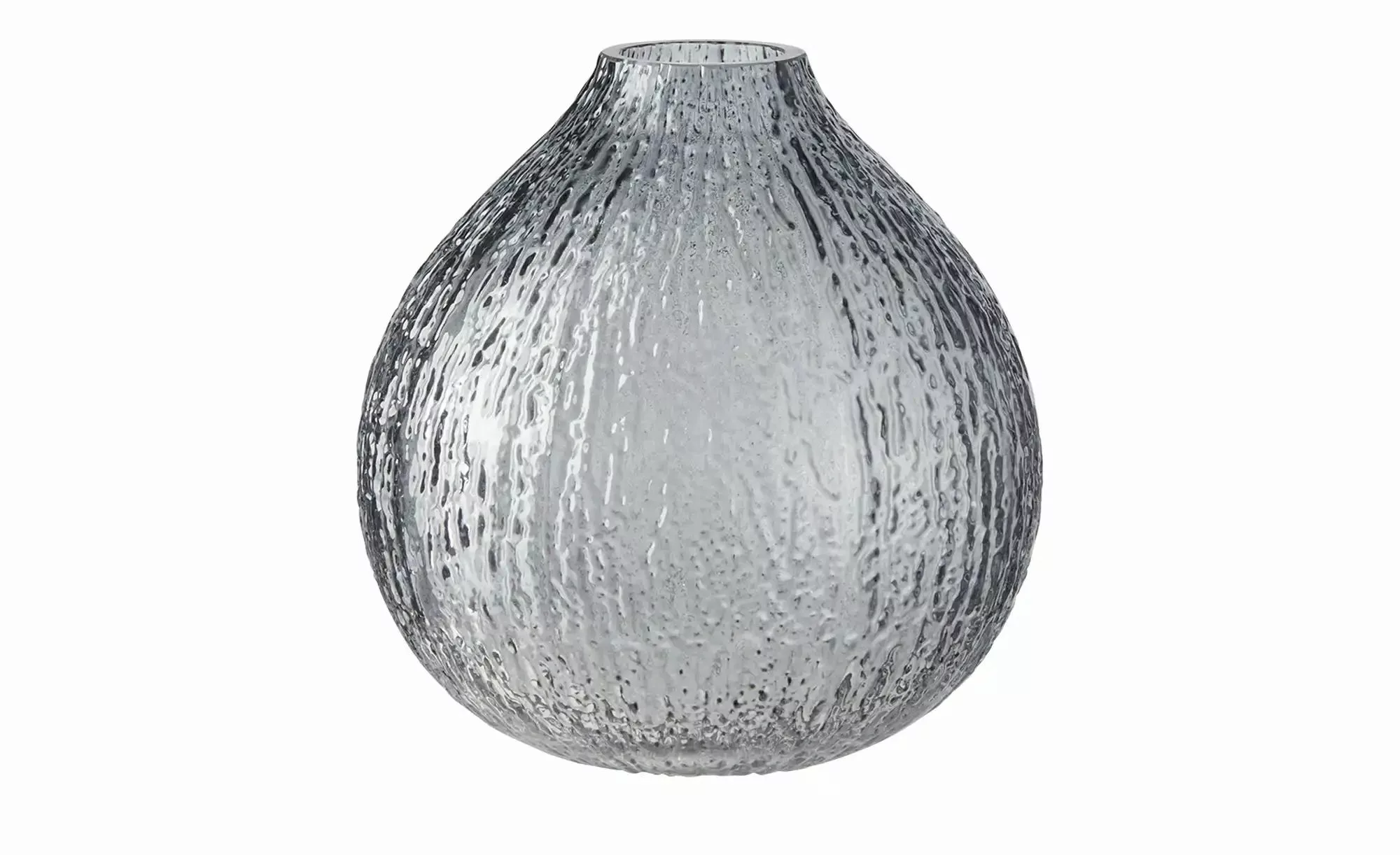 HOME STORY Vase ¦ grau ¦ Glas  ¦ Maße (cm): H: 14,6  Ø: 14 Accessoires > Va günstig online kaufen