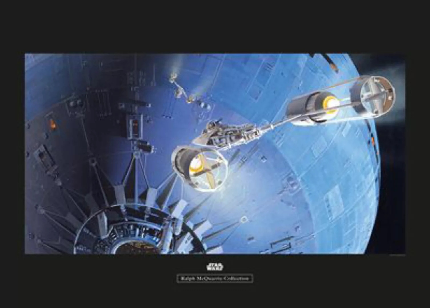 KOMAR Wandbild - Star Wars Classic RMQ Death Star Attack - Größe: 70 x 50 c günstig online kaufen