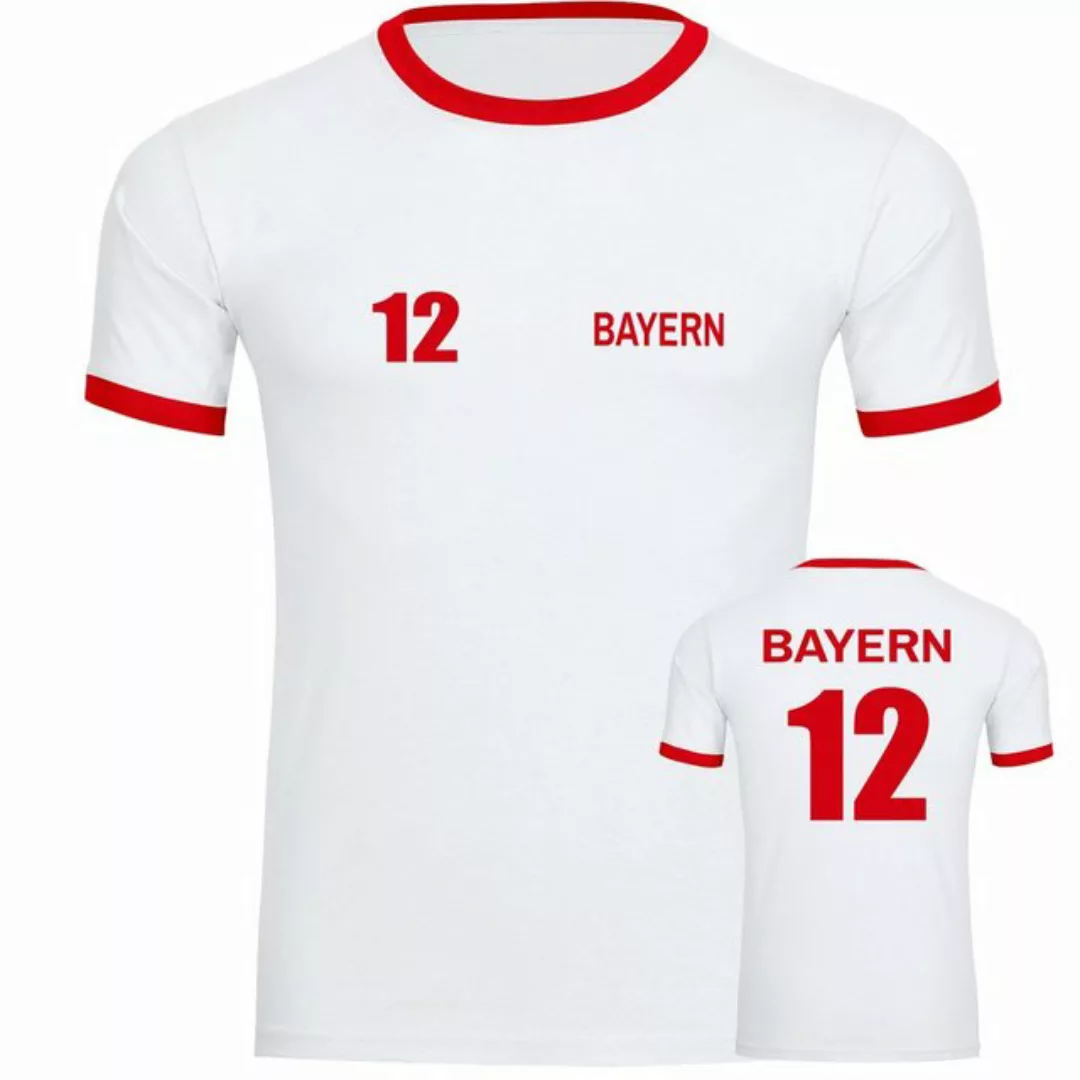 multifanshop T-Shirt Kontrast Bayern - Trikot 12 - Männer günstig online kaufen