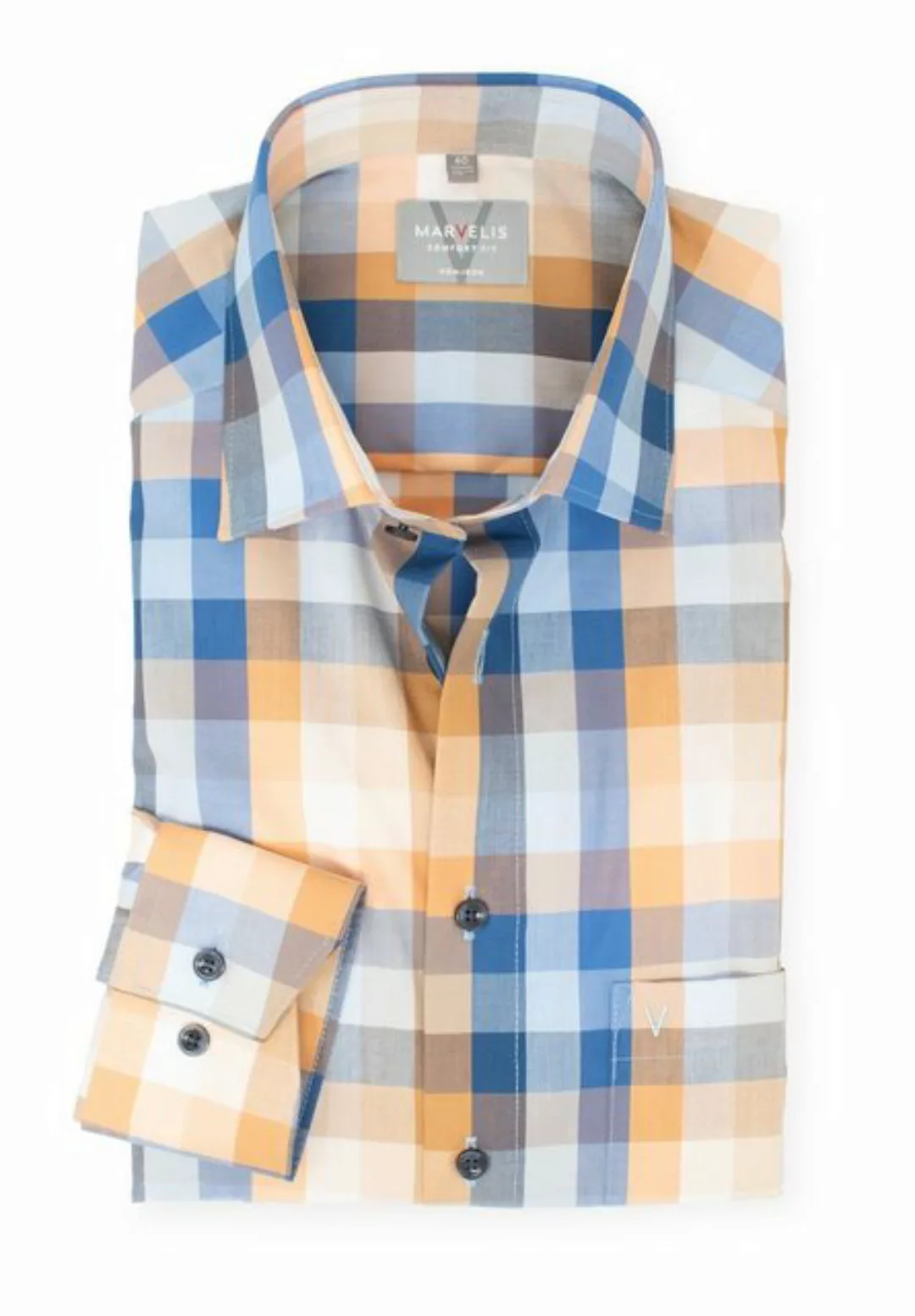 MARVELIS Businesshemd Businesshemd - Comfort Fit - Langarm - Button Down - günstig online kaufen