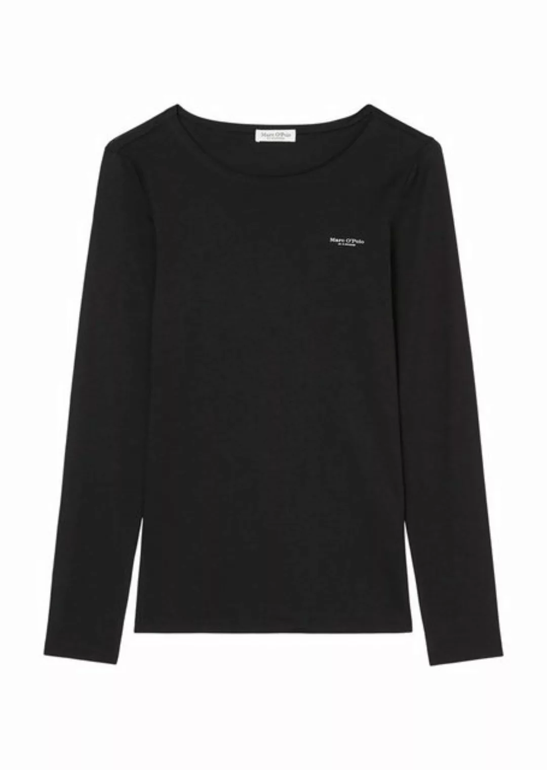 Marc O'Polo Langarmshirt mit Label-Print in Brusthöhe günstig online kaufen