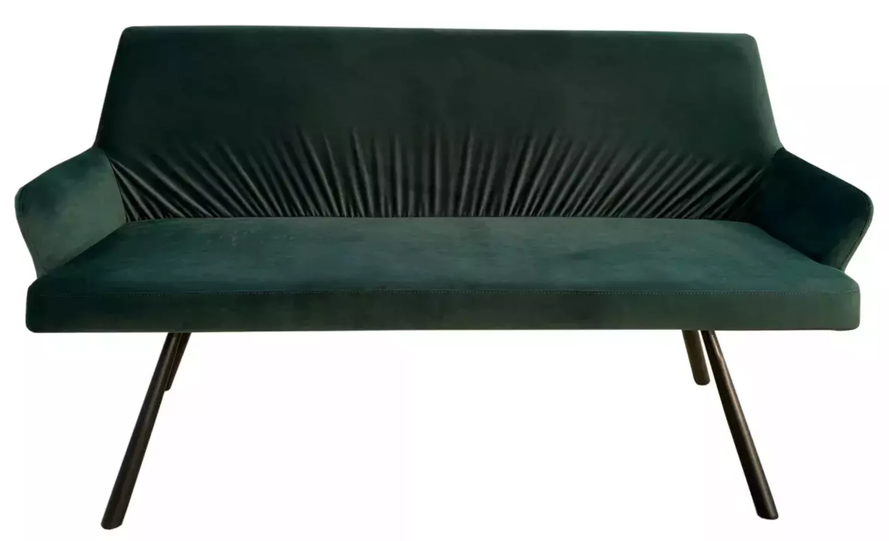 Indoormöbelset Stuhl Vicenza und Sofa Modena dunkelgrün und Baumkantentisch günstig online kaufen