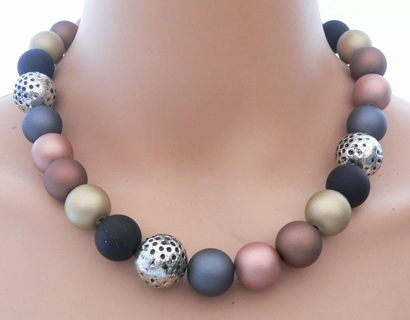 traumschmuck Collier 247y Halskette Perlenmix kupfer günstig online kaufen