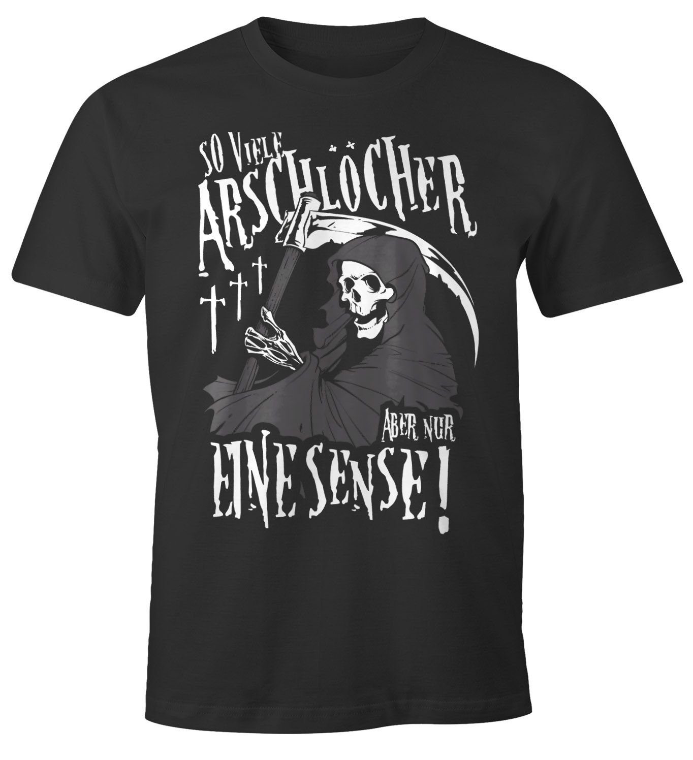 MoonWorks Print-Shirt So viele Arschlöcher aber günstig online kaufen