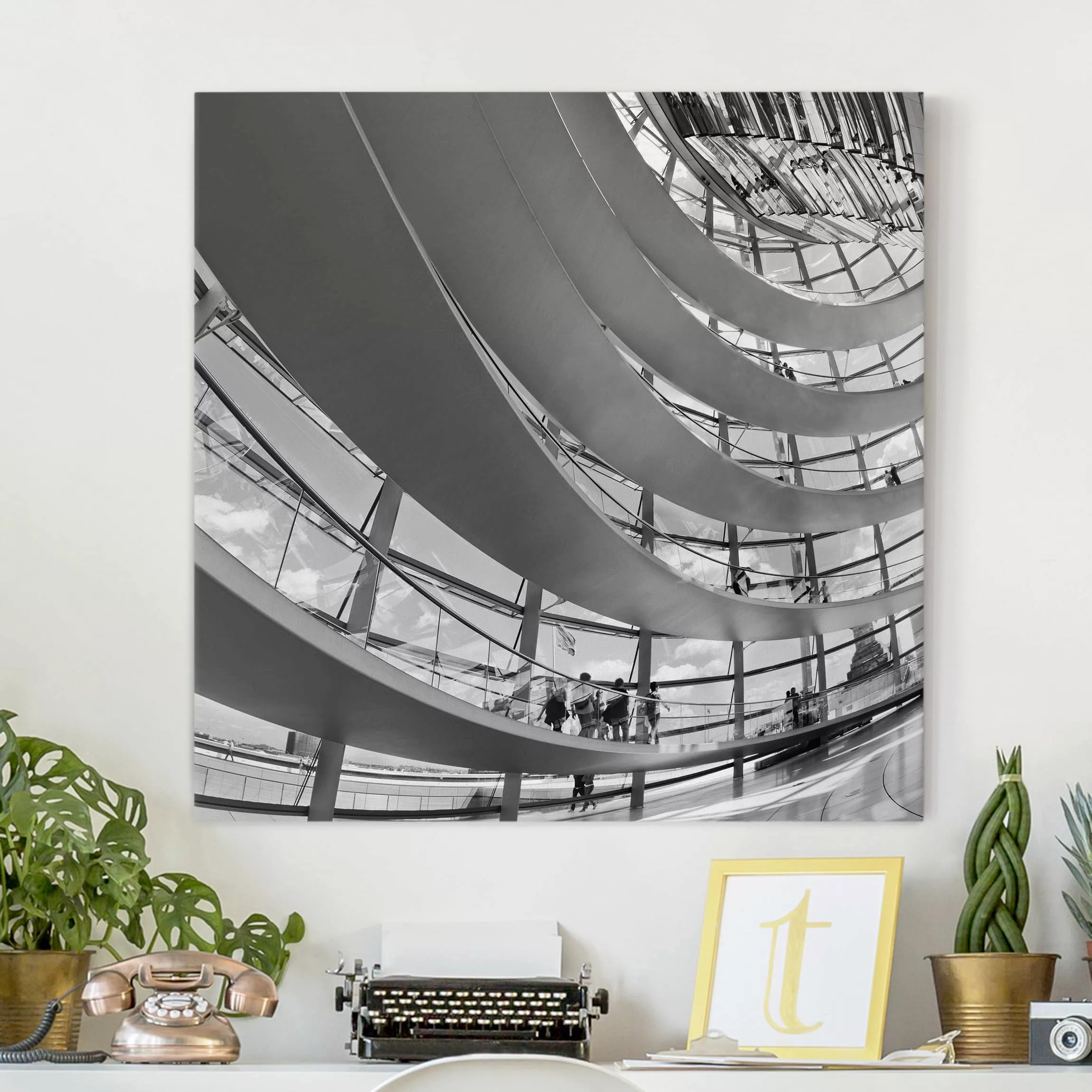 Leinwandbild Berlin - Quadrat Im Berliner Reichstag II günstig online kaufen
