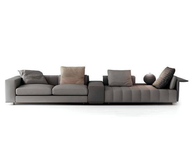 Xlmoebel Chaiselongue Großes Sofa für zwei Personen mit Chaiselounge aus lu günstig online kaufen