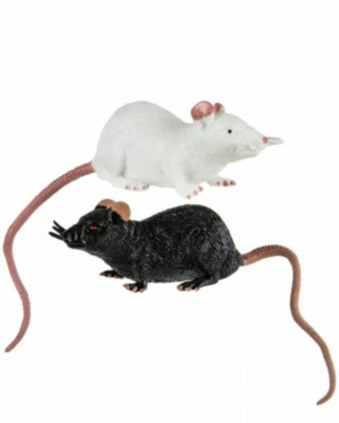 Dehnbare Ratte als Spielzeug 23 cm   Schwarz / Weiß Partydeko schwarz günstig online kaufen