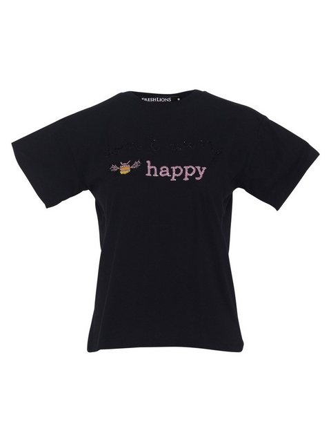 Freshlions T-Shirt T-Shirt Happy schwarz M Stickerei günstig online kaufen