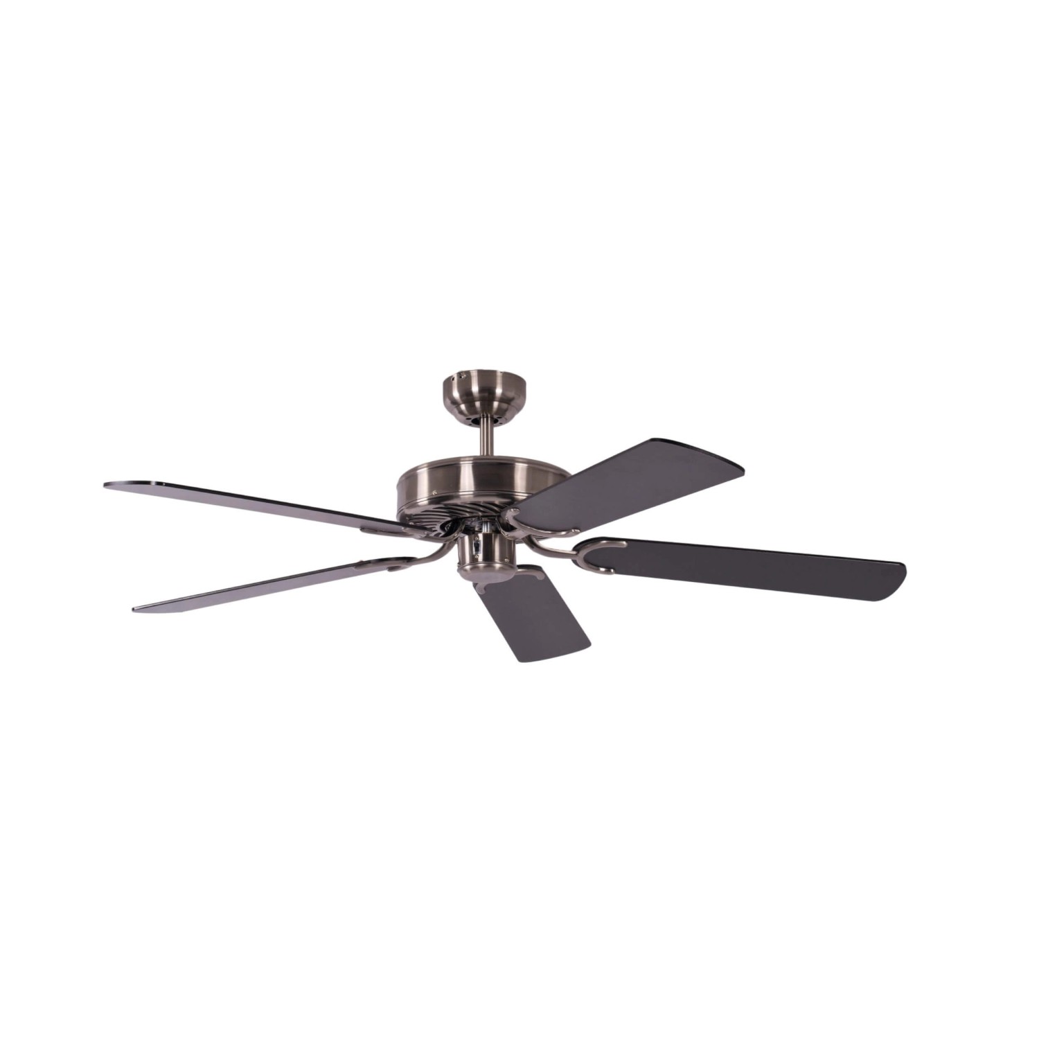 Pepeo Deckenventilator Potkuri Aged Silver - Schwarz 132 cm mit Zugkette günstig online kaufen