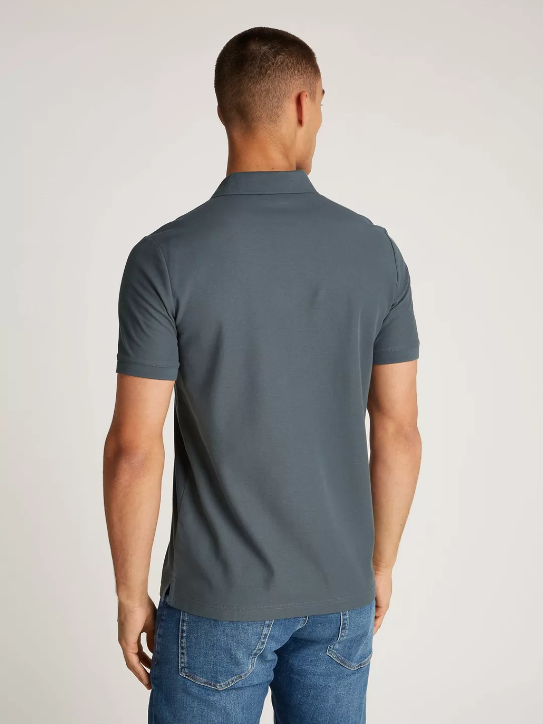 Calvin Klein Poloshirt LOGO REFINED PIQUE SLIM mit Logoprägung günstig online kaufen