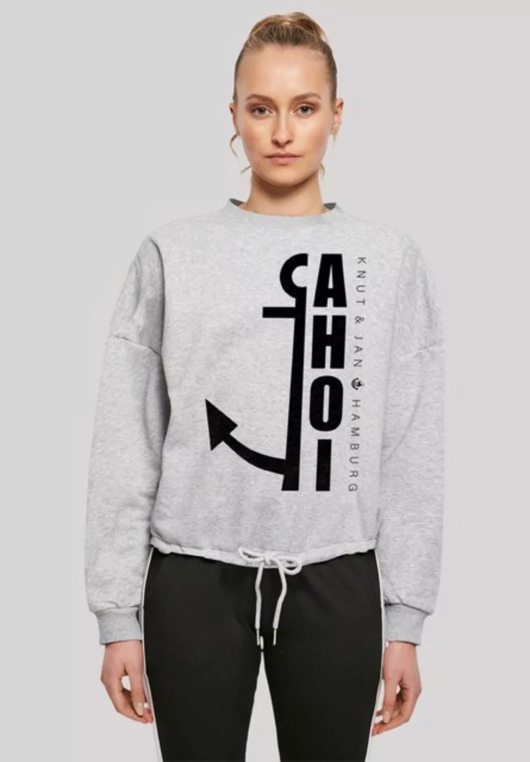 F4NT4STIC Sweatshirt "Ahoi Anker Crop Knut & Jan Hamburg", Print günstig online kaufen