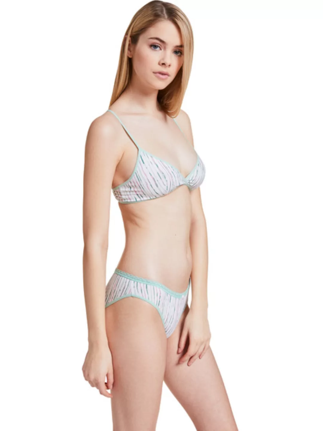 Bikini Slip "Steady Suzie" Mint Stripes günstig online kaufen