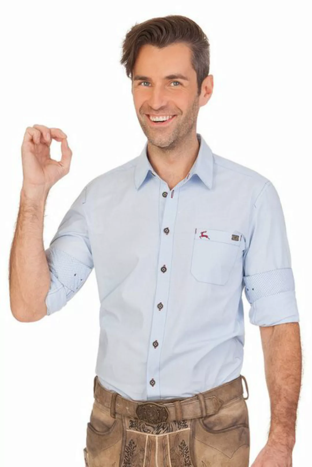 Spieth & Wensky Trachtenhemd Trachtenhemd - FILSEN - blau, hellblau günstig online kaufen