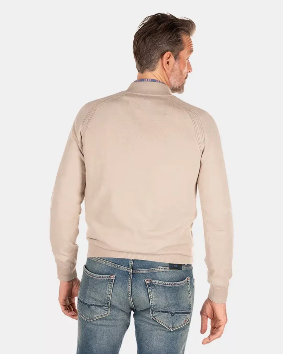 NZA Half Zip Pullover Waitaki Beige - Größe M günstig online kaufen