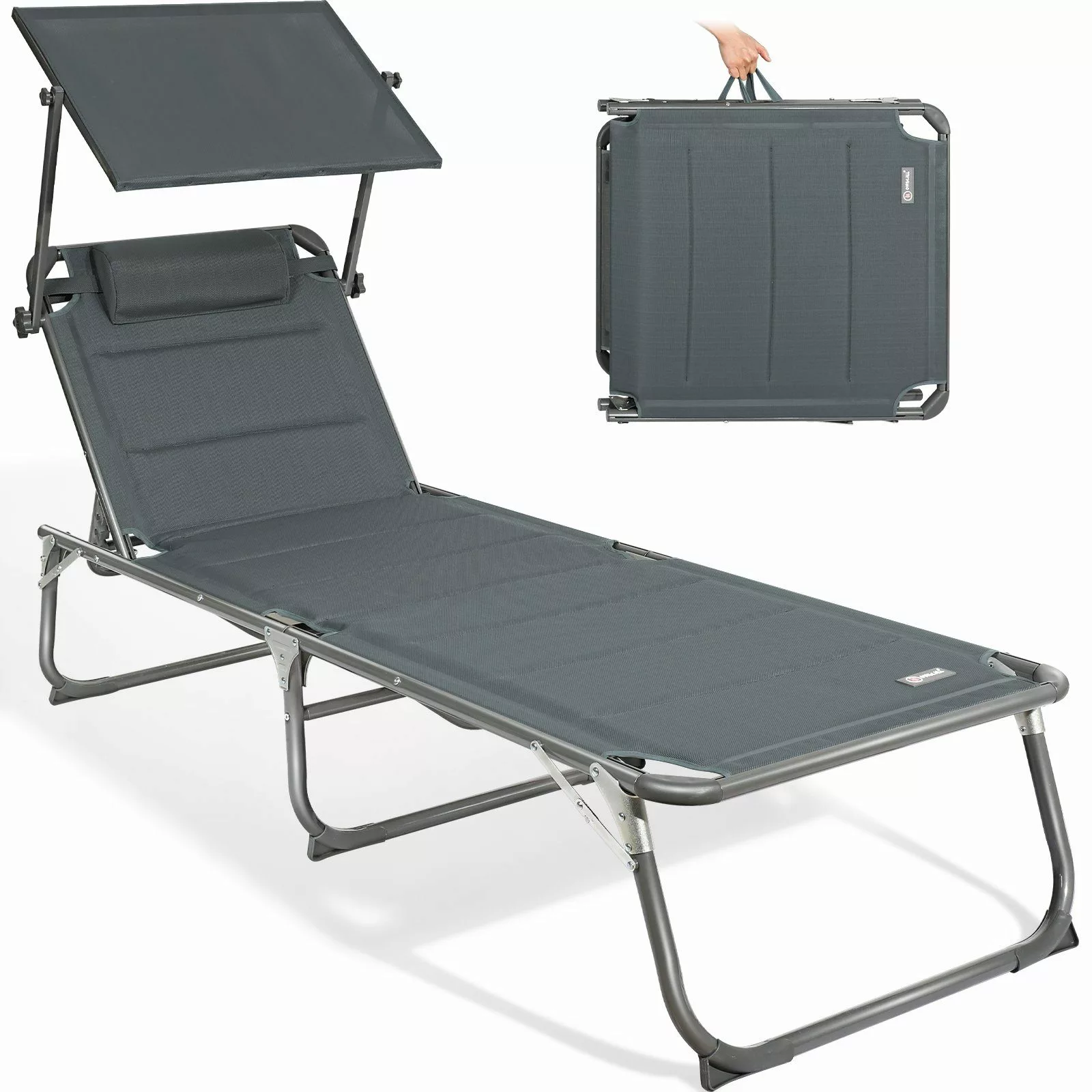 HOMECALL Gartenliege Sonnenliege AluLiege Liegestuhl Strandliege günstig online kaufen