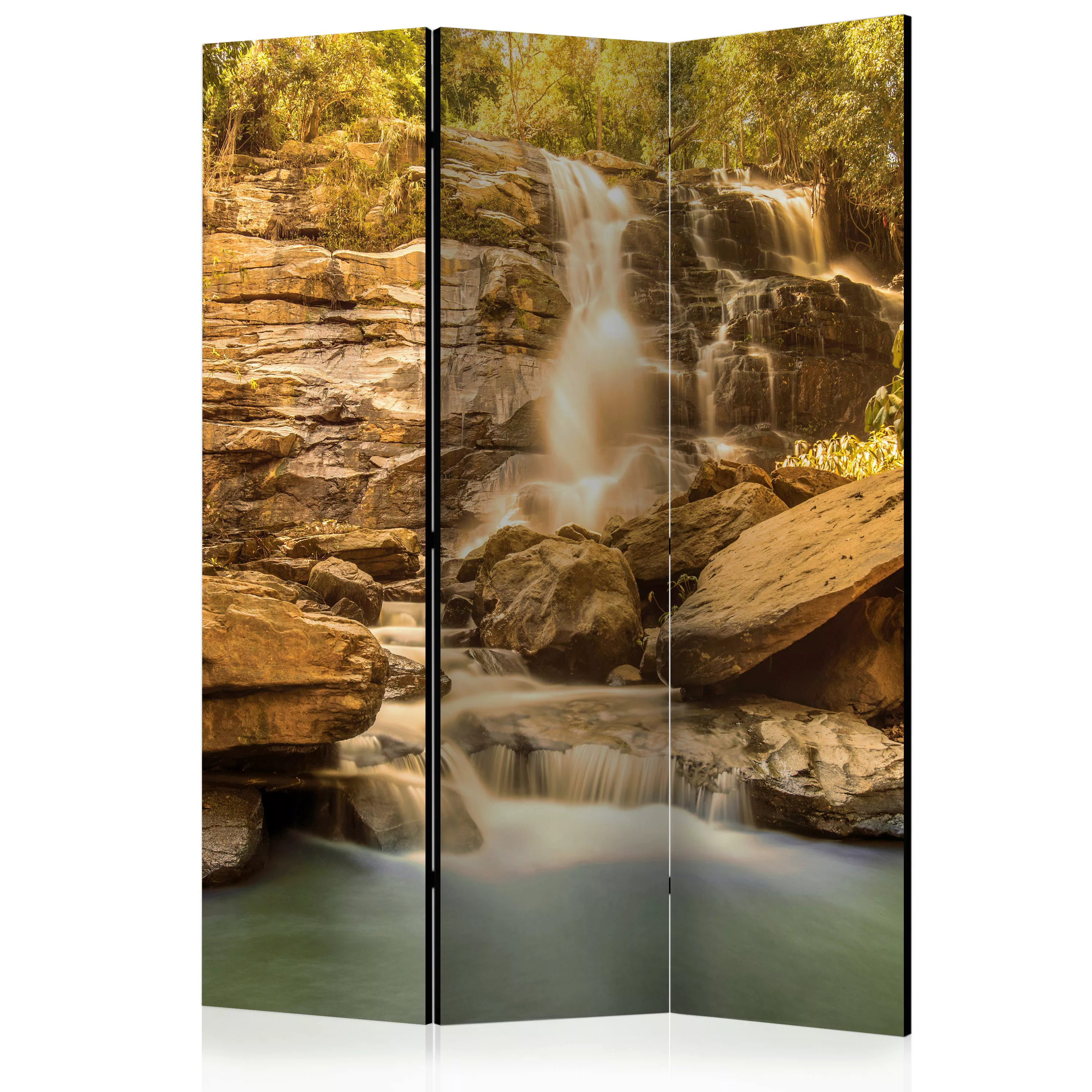 3-teiliges Paravent - Sunny Waterfall [room Dividers] günstig online kaufen
