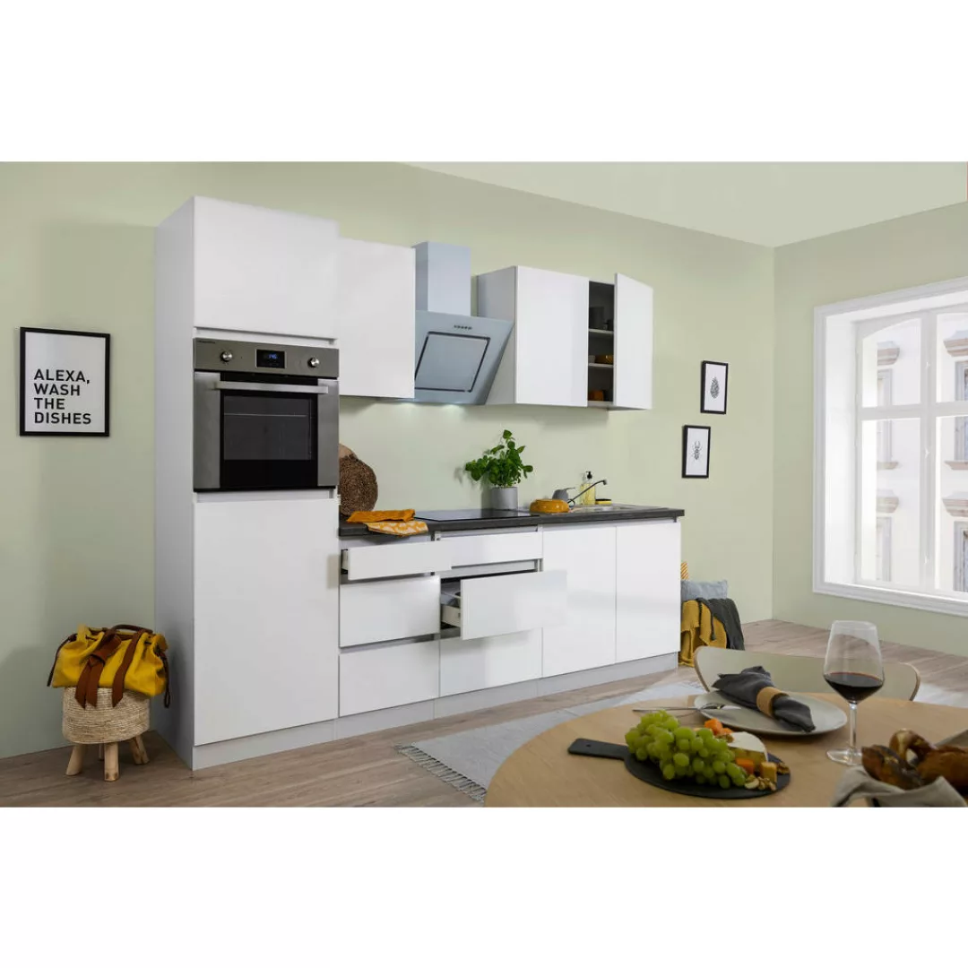 Respekta Küchenblock Premium weiß matt B/H/T: ca. 270x220,5x60 cm günstig online kaufen