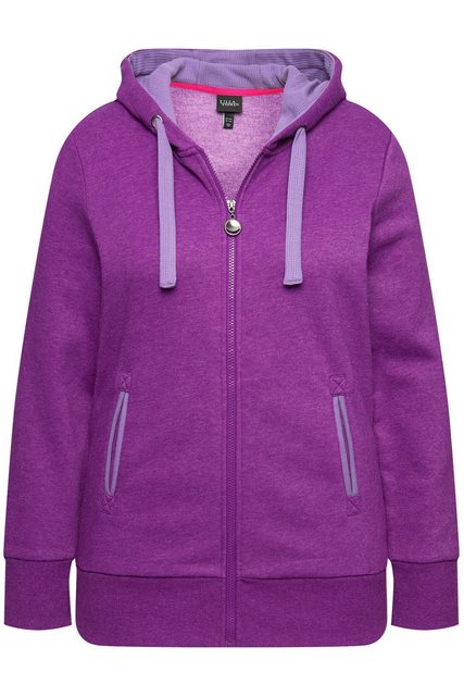 Ulla Popken Sommerjacke Hoodiejacke Waffelpikee Kapuze Langarm günstig online kaufen