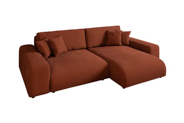 luma-home Ecksofa 21004, mit Schlaffunktion und Bettkasten 255x165 cm, Well günstig online kaufen