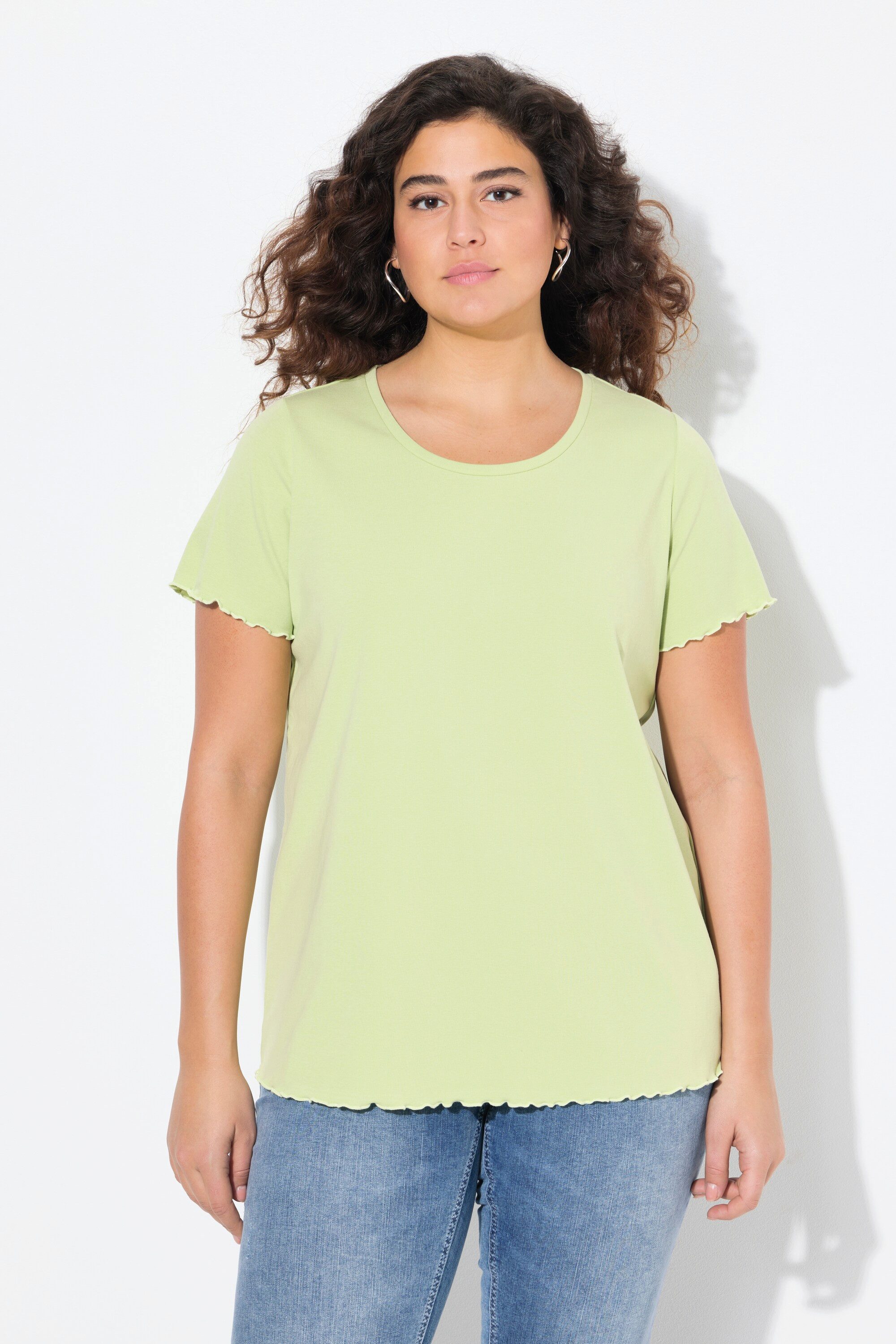 Ulla Popken T-Shirt T-Shirt Rippjersey Classic günstig online kaufen