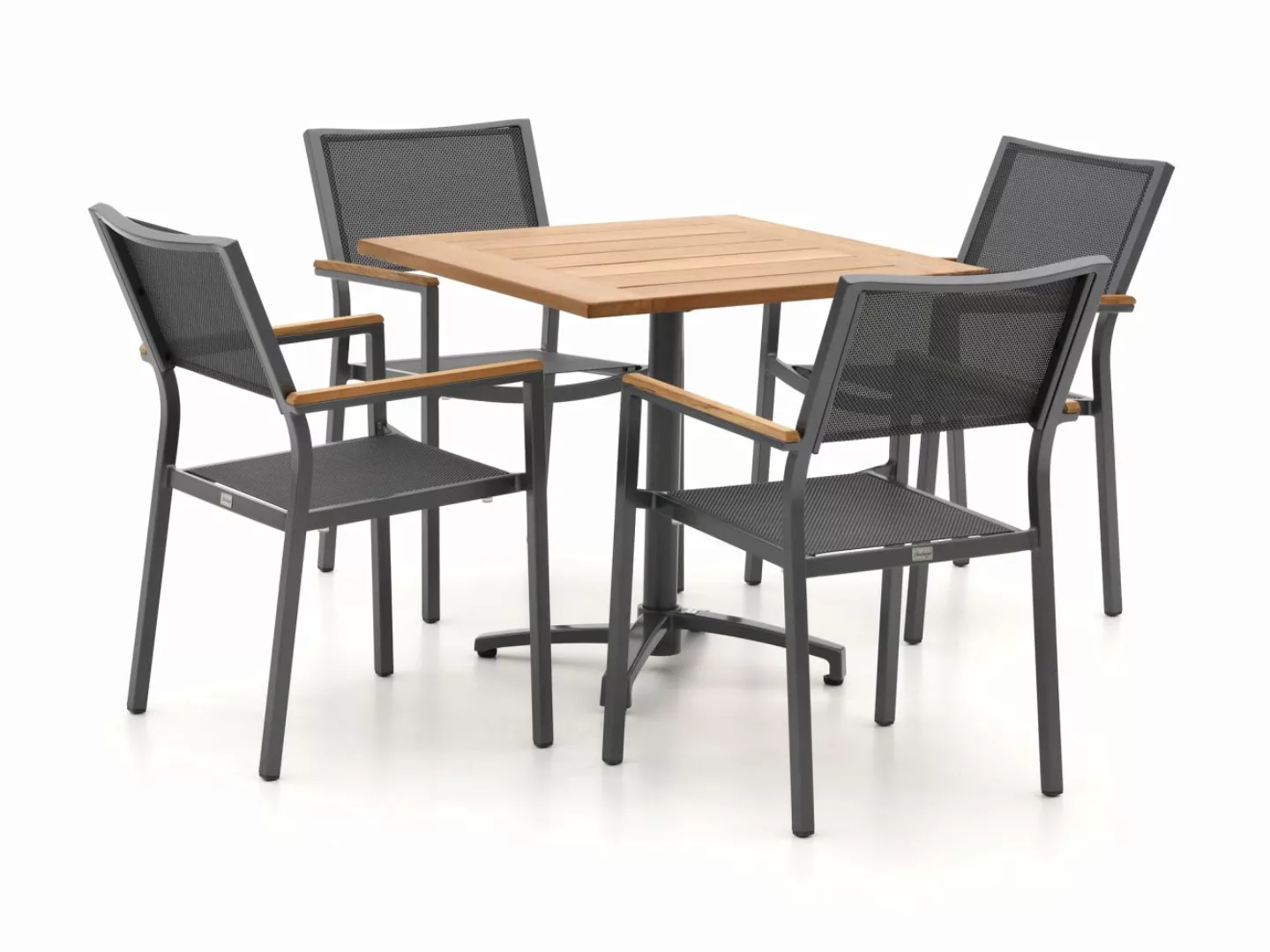 Bellagio Roma/Canzo 80 cm Gartenmöbel-Set 5-teilig stapelbar günstig online kaufen