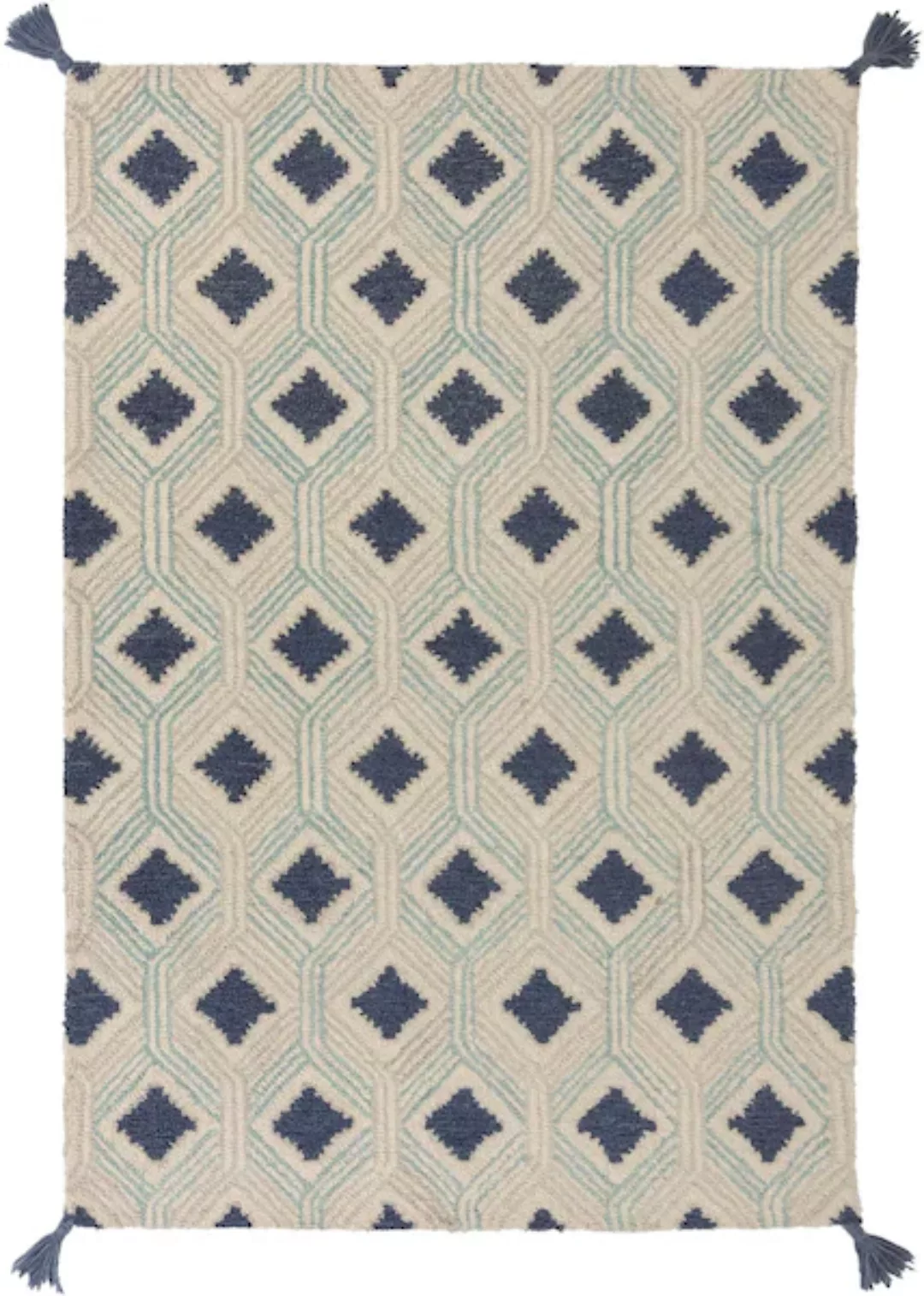 FLAIR RUGS Wollteppich »Marco«, rechteckig, 4 mm Höhe, aus 100% Wolle, Ethn günstig online kaufen