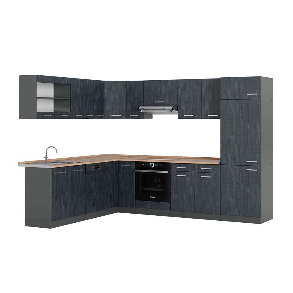 Vicco Unterschrank R-Line, Schwarz Beton/Weiß, 60 günstig online kaufen