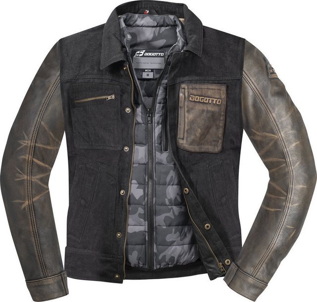 Bogotto Motorradjacke Bullfinch Motorrad Leder-/Textiljacke günstig online kaufen