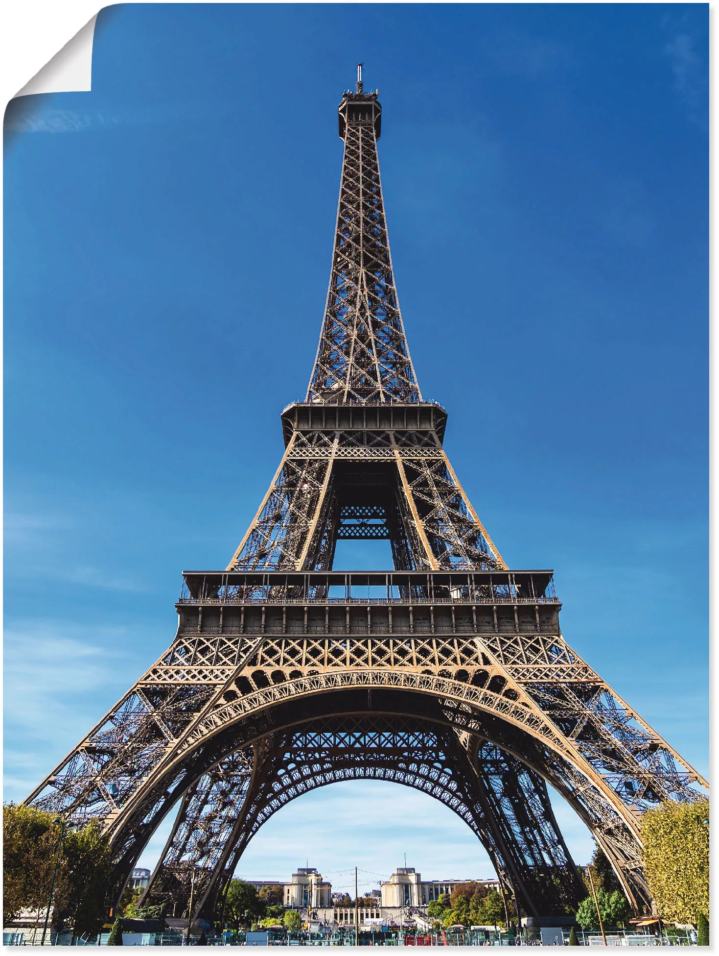 Artland Poster "Blick auf den Eiffelturm in Paris II", Gebäude, (1 St.), al günstig online kaufen