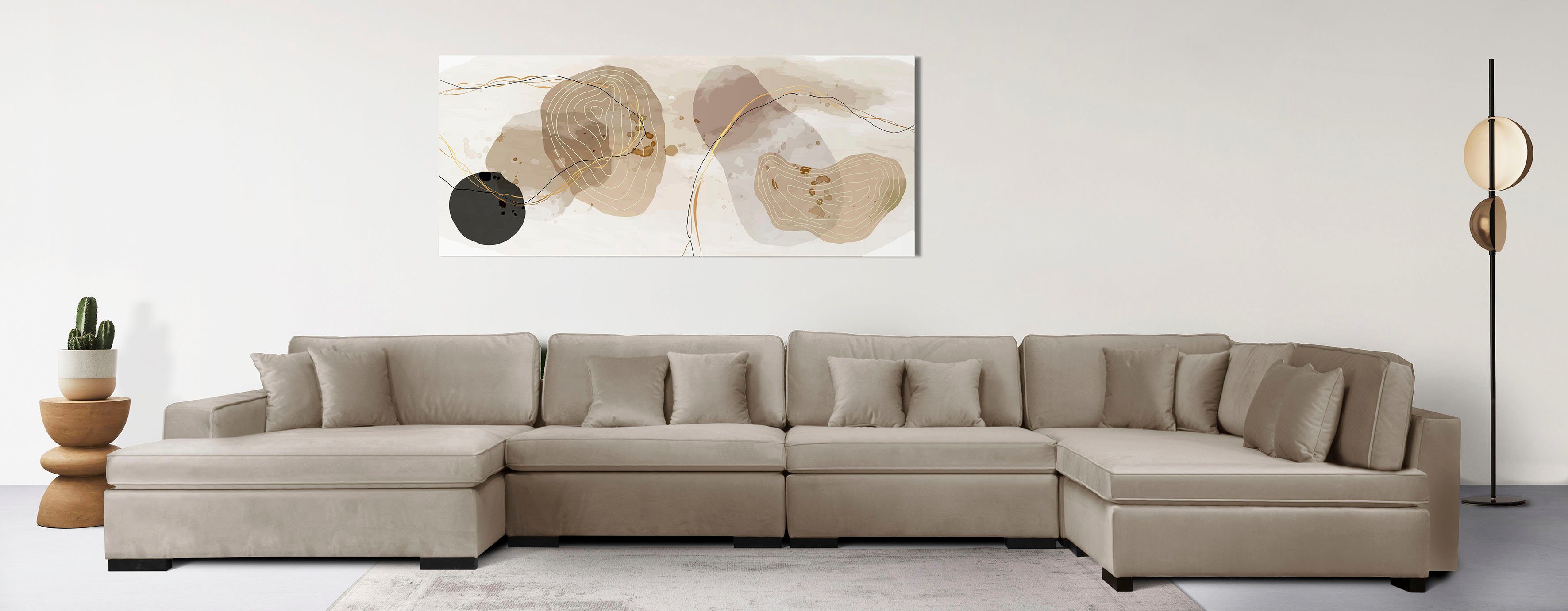 Home affaire Wohnlandschaft "Skara XXL U-Form", Lounge-Sofa XXL mit Federke günstig online kaufen