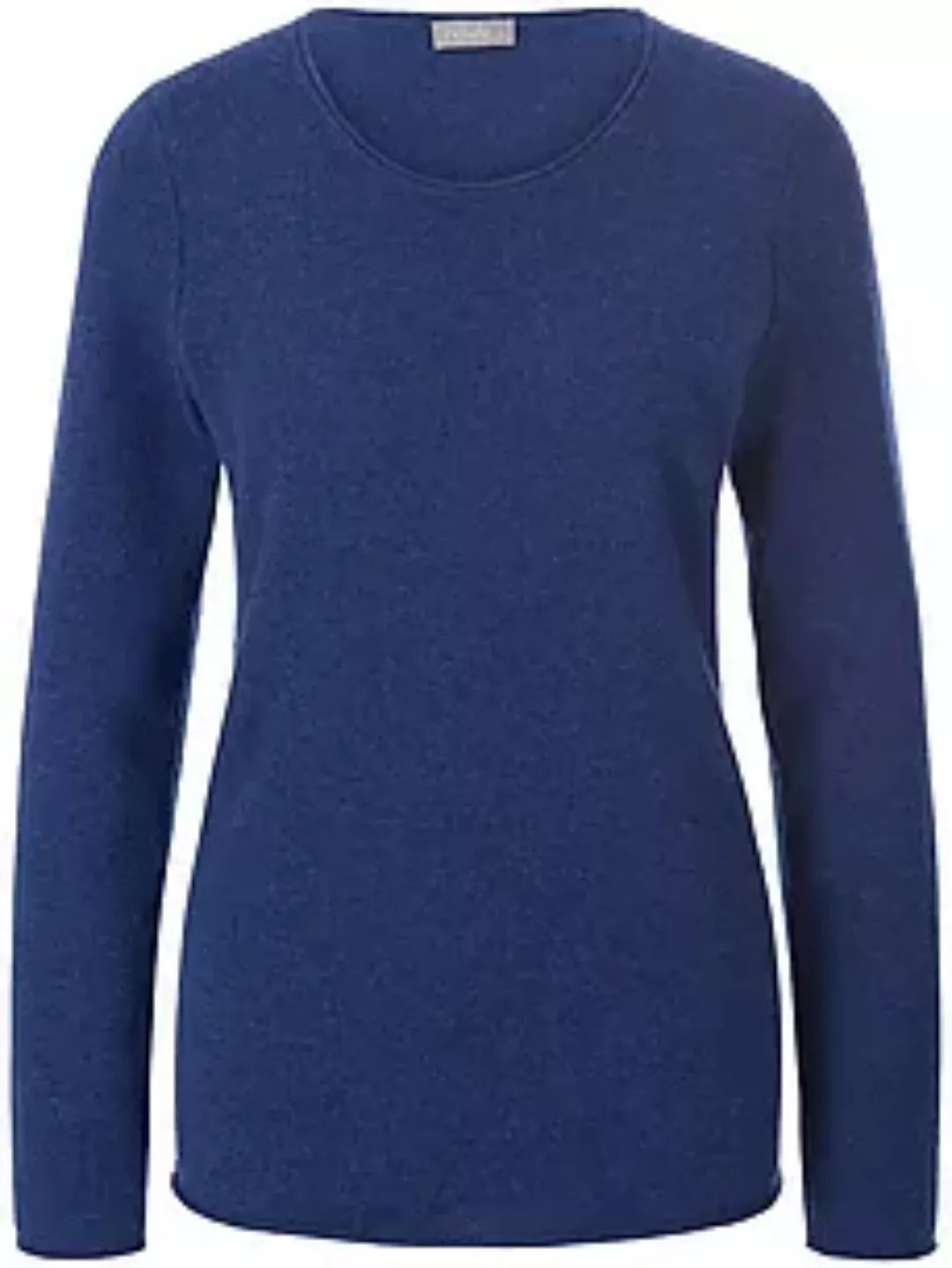 Rundhals-Pullover aus 100% Kaschmir include blau günstig online kaufen