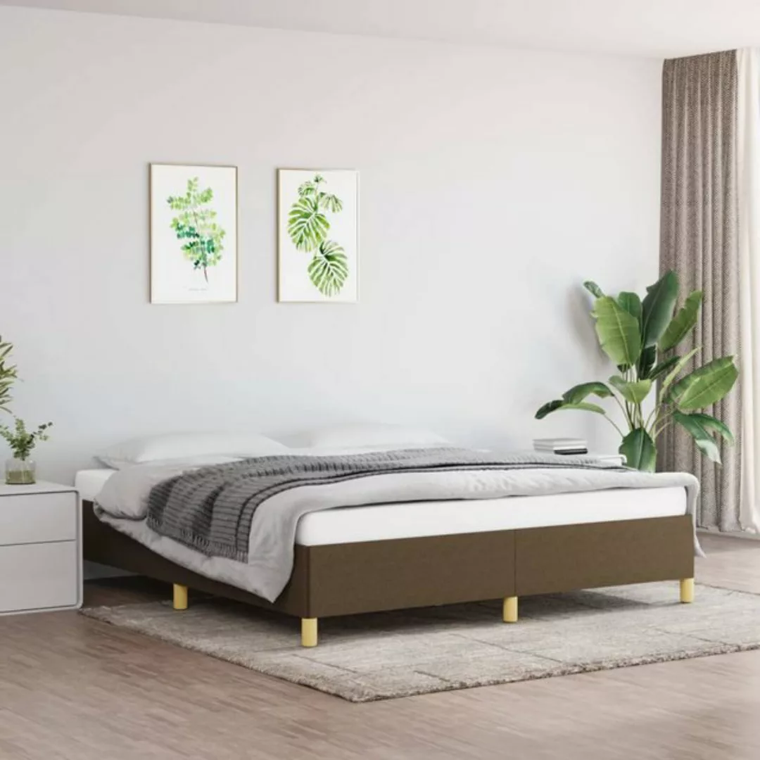 Vidaxl Boxspringbett Dunkelbraun 160x200 Cm Stoff günstig online kaufen