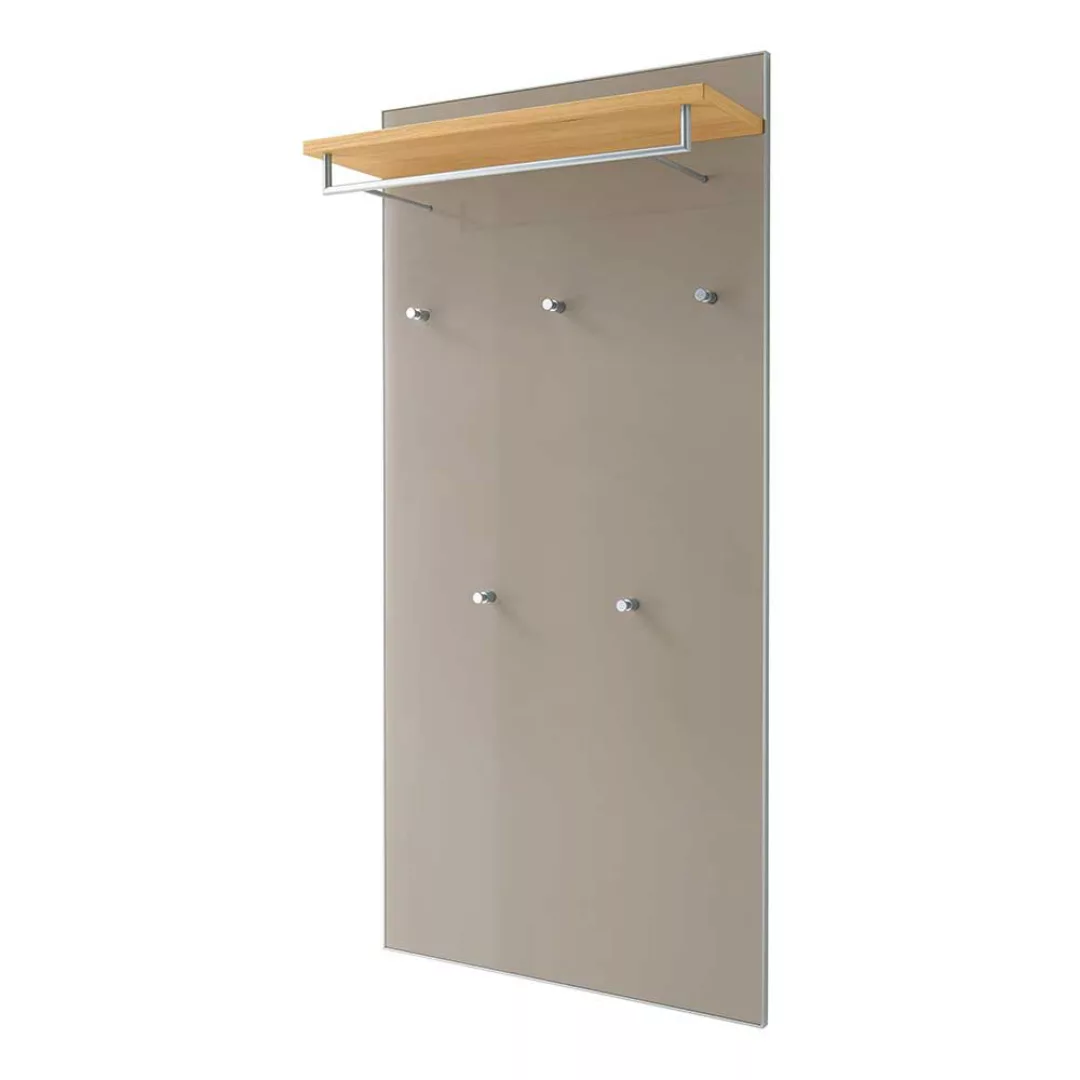 Hängegarderobe in Taupe Glas beschichtet modern günstig online kaufen