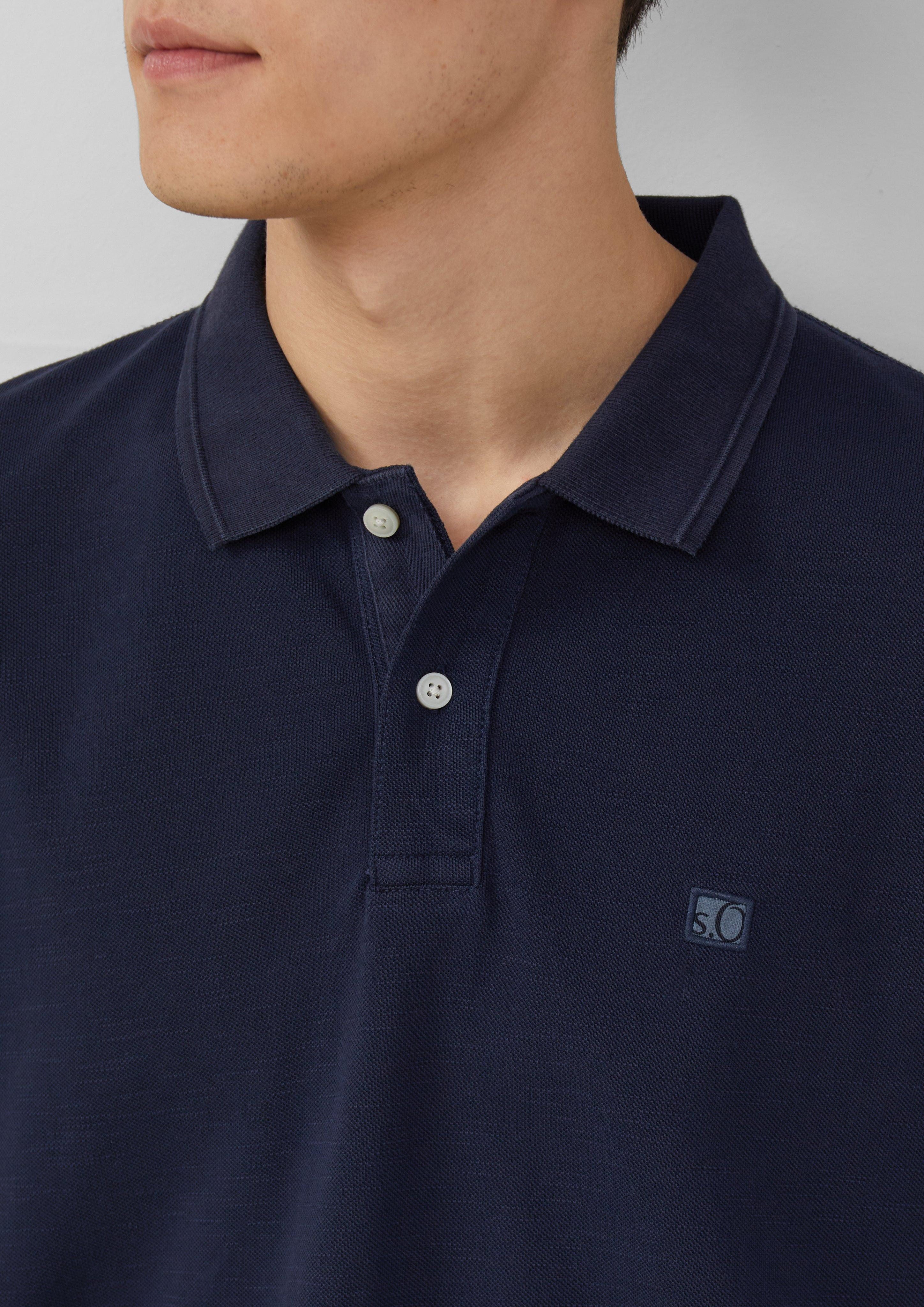 s.Oliver Kurzarmshirt Poloshirt mit kleinem Labelpatch günstig online kaufen