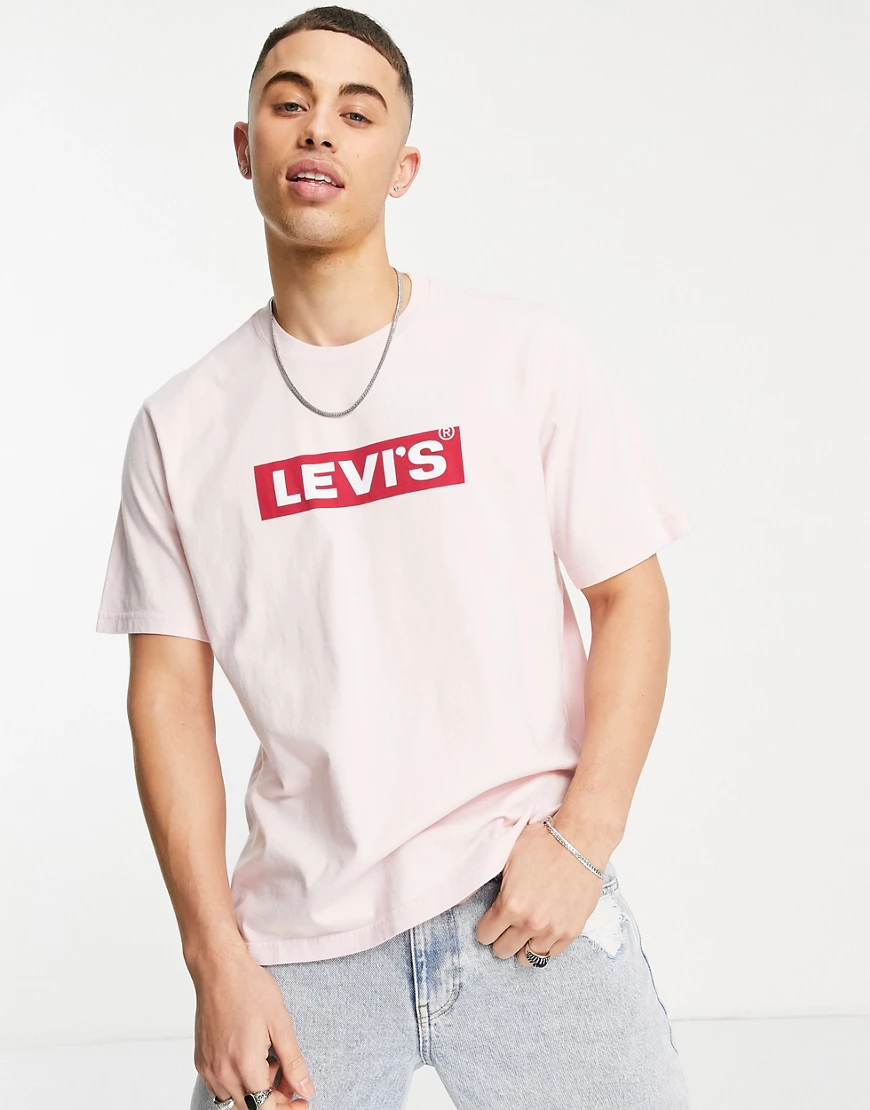 Levi's – T-Shirt in Hellrosa mit Boxtab-Logo günstig online kaufen