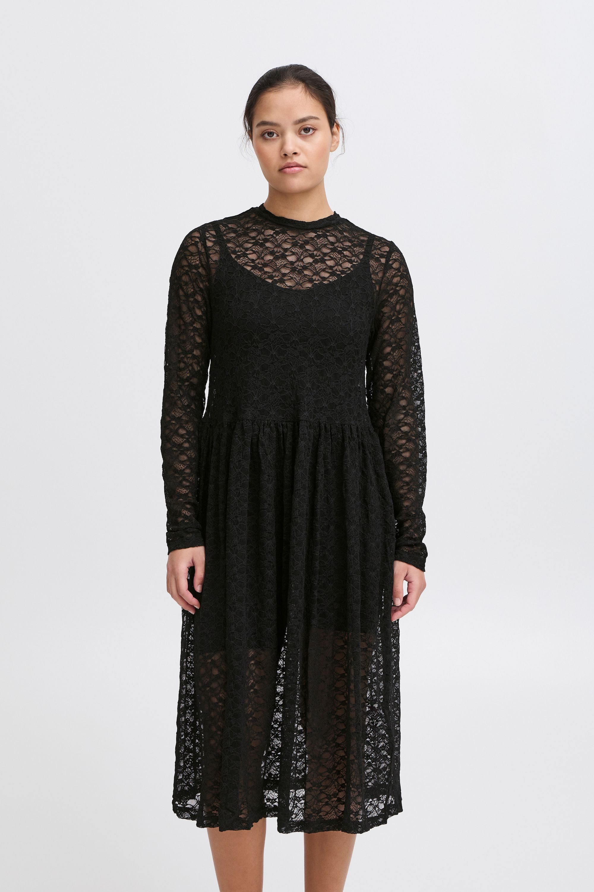 Ichi Midikleid IXLACEY elegantes Midikleid aus günstig online kaufen