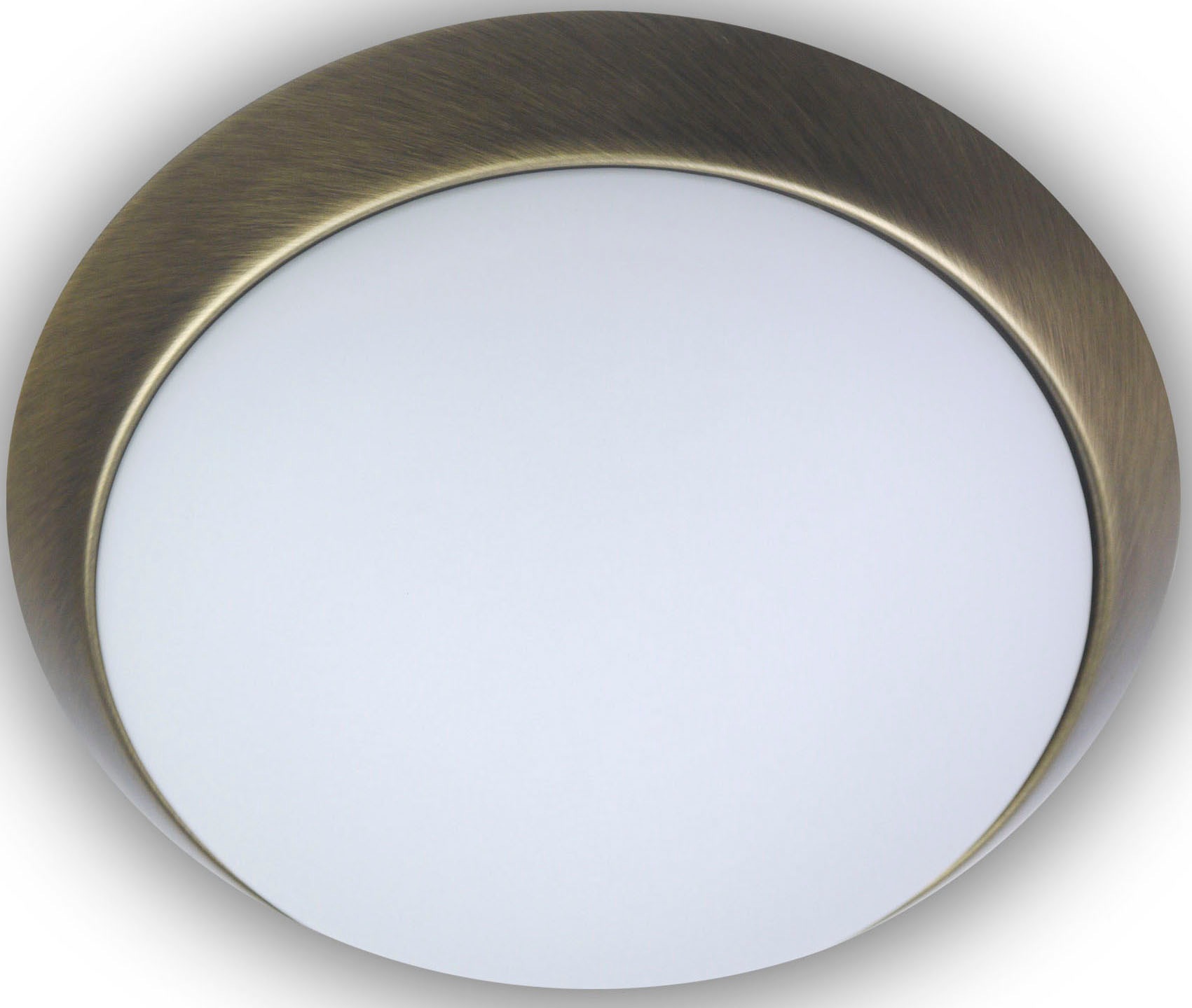 niermann Deckenleuchte »Opal matt, Dekorring Altmessing, 45 cm, HF Sensor, günstig online kaufen