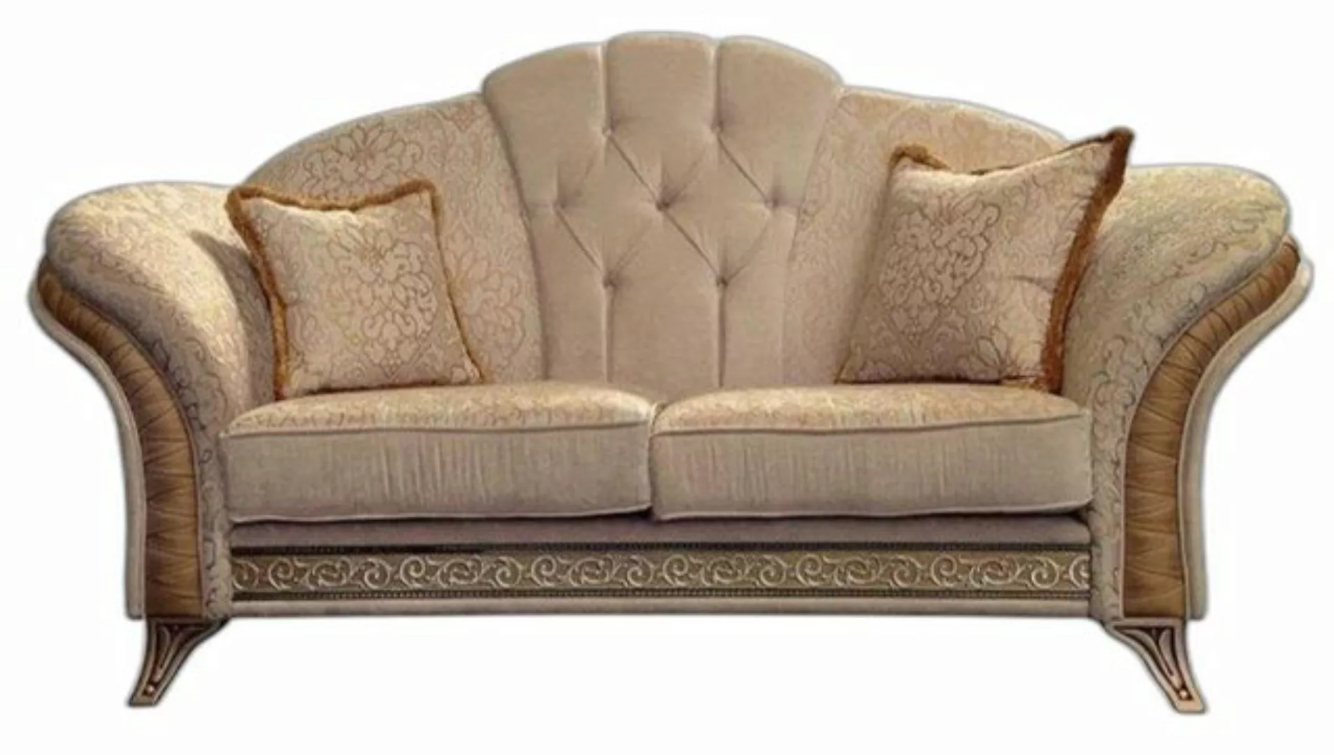 Xlmoebel 2-Sitzer Zeitgenössische beige 2-Sitzer Designer Polster Couch Sof günstig online kaufen