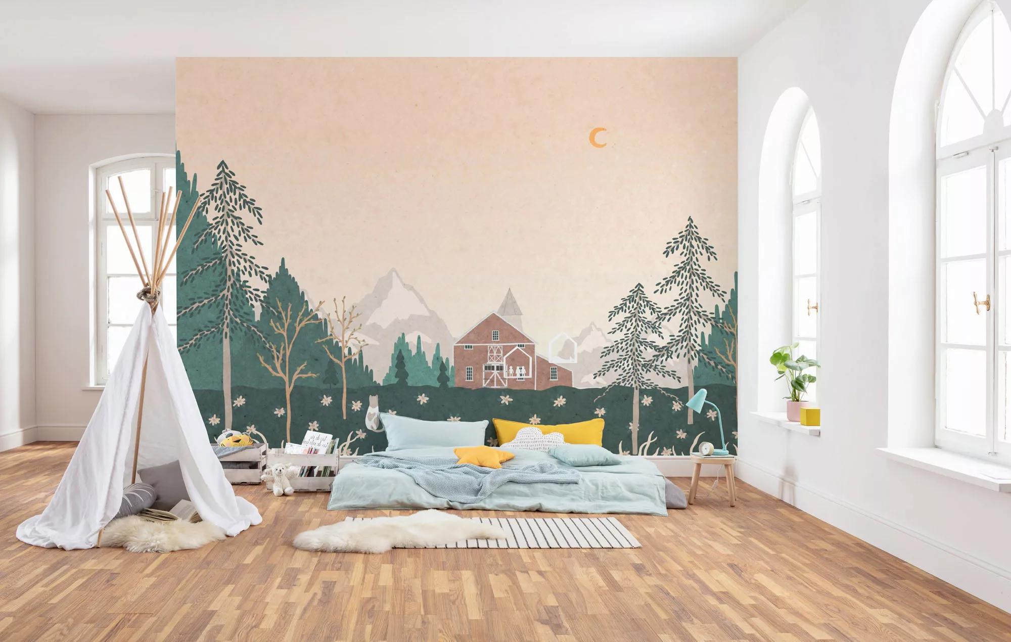 Komar Vliestapete »Digitaldruck Vlies - Little Farm - Größe 400 x 280 cm«, günstig online kaufen