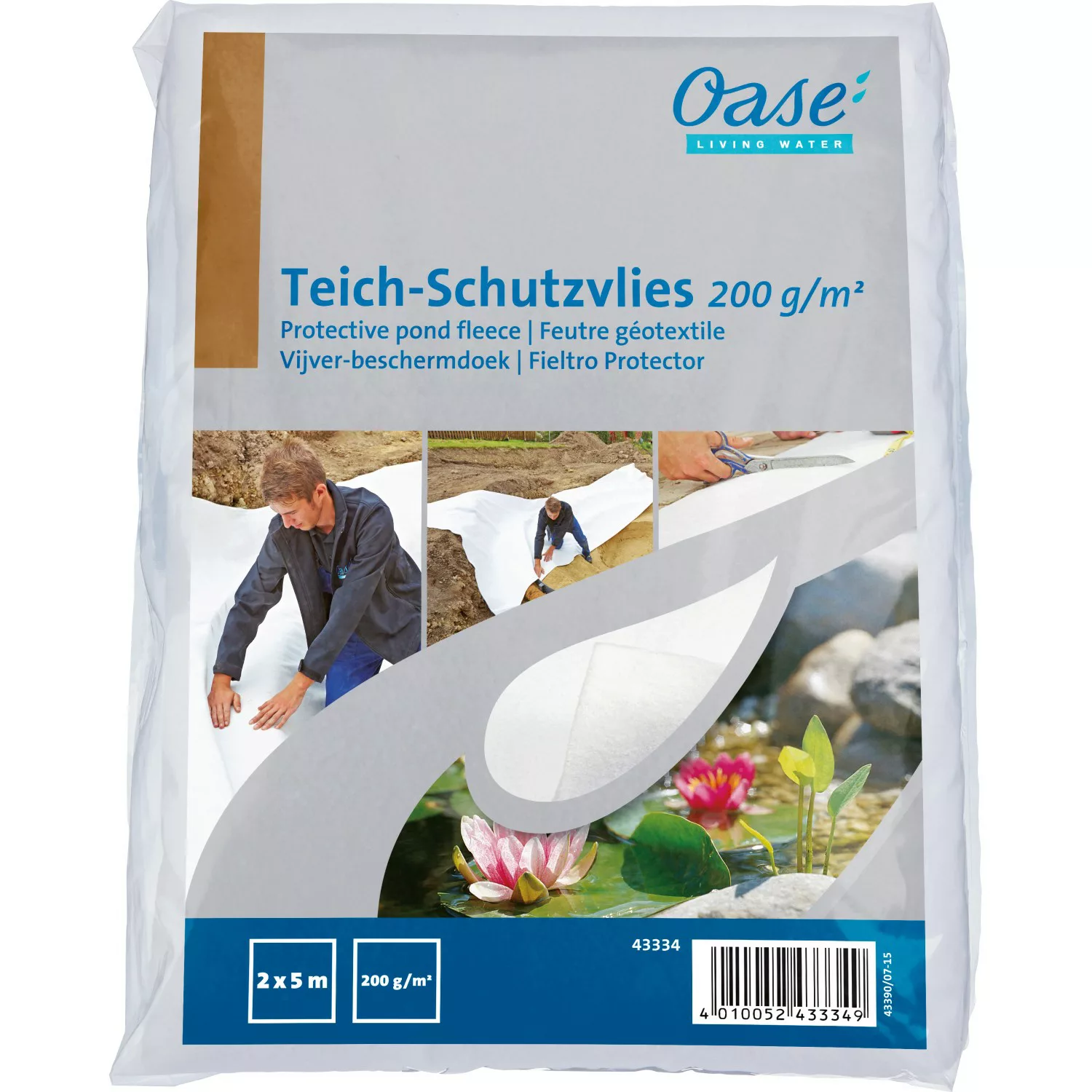 Oase Teich-Schutzvlies 200 g/m² 2 x 5 m günstig online kaufen