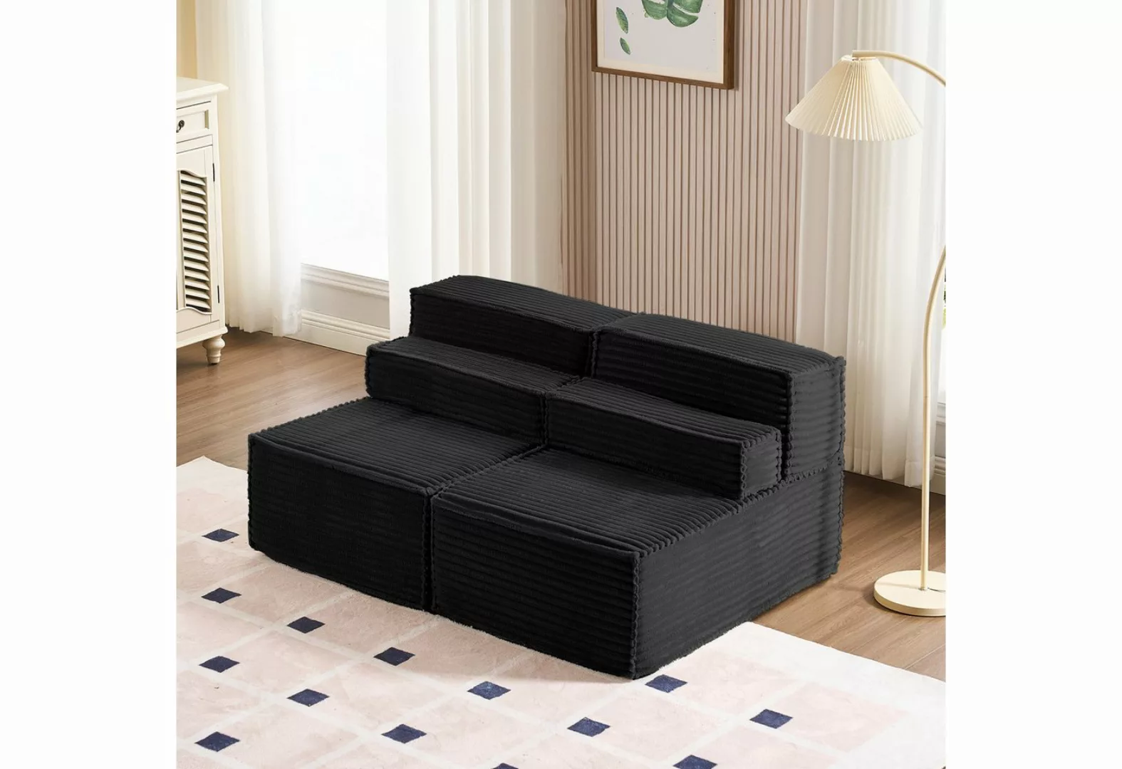 HOMYEDAMIC Big-Sofa Schwammsofa 1-4 Sitzers Ecksofa, Pure Foam Eco Sofa Kom günstig online kaufen