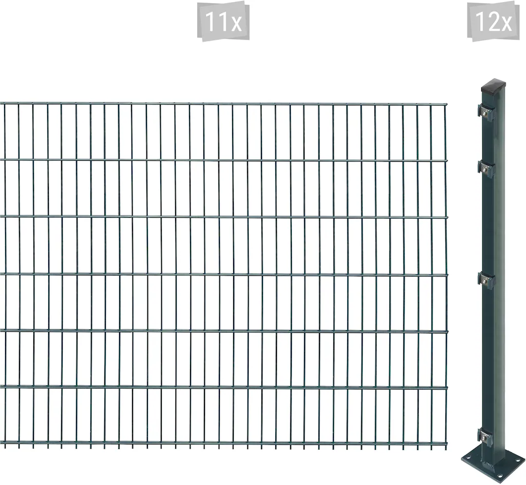 Arvotec Doppelstabmattenzaun "EASY 123 zum Aufschrauben", Zaunhöhe 123 cm, günstig online kaufen