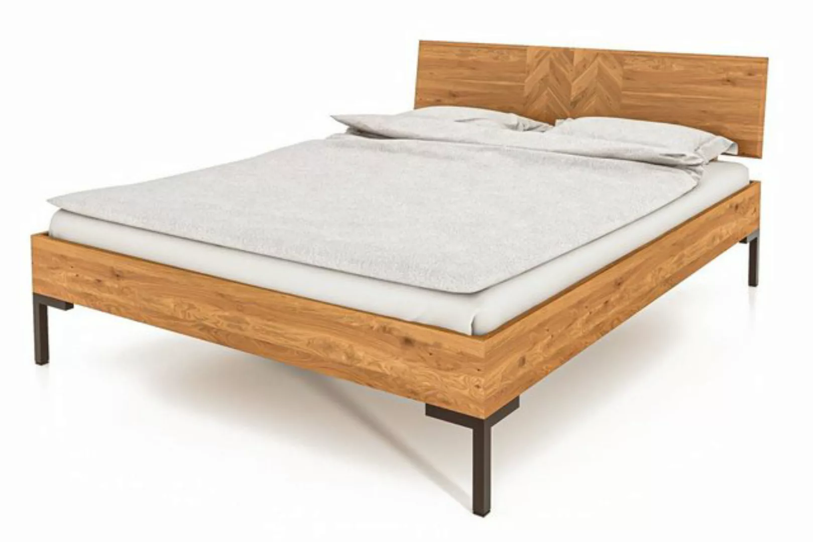 byoak Bett ABIES 90 x 190 aus Massivholz, mit Holzkopfteil, Naturgeölt günstig online kaufen