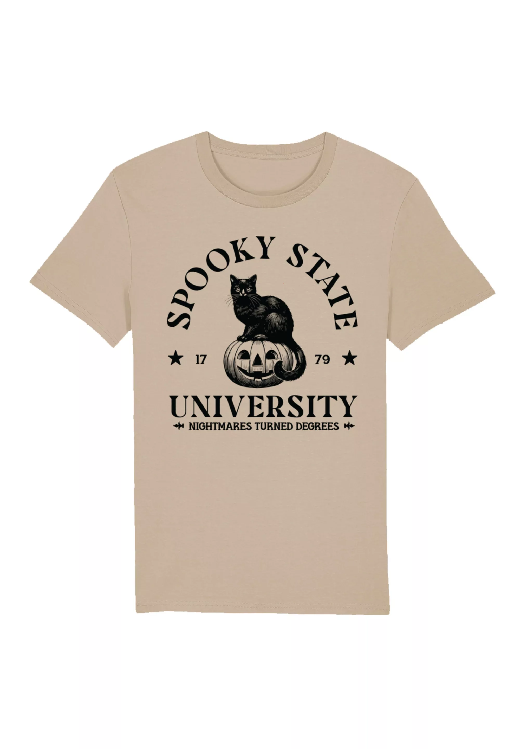 F4NT4STIC T-Shirt "Halloween University Spooky state cat", Premium Qualität günstig online kaufen